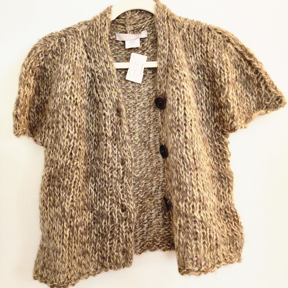 Pôles Maison Montagut France Luxury Mohair Chunky Knit Cardigan NWT Size M‎ - Picture 2 of 6